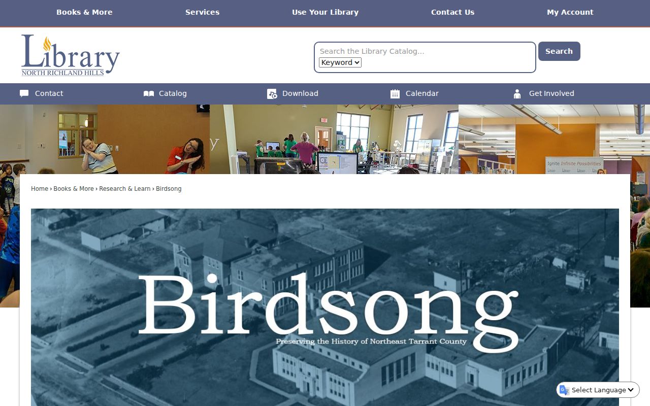 North Richland Hills residents directory Birdsong local history archive
