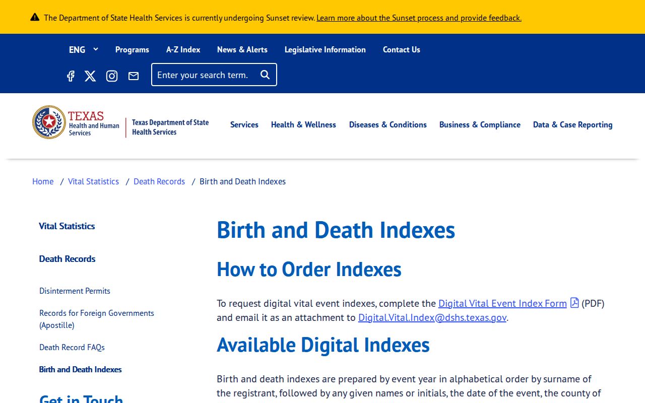 North Richland Hills resident lookup Texas birth and death indexes